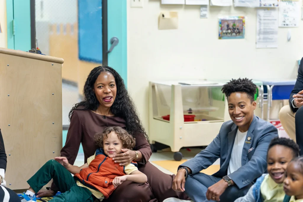 Emerita Adrienne Adams in Friends of Crown Heights classroom
